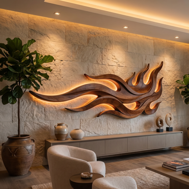 Modern Silhouette Wall Art For Hospitality Lounge Interior