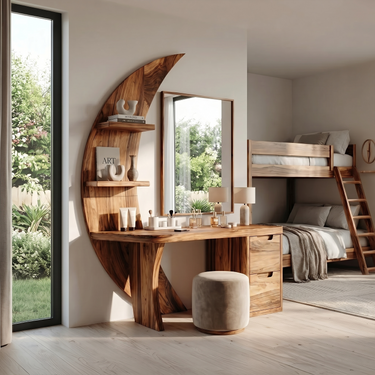 Scandinavian Vanity Desk Bedroom Walk In Closet Makeup Area