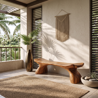 Organic Modern Bench For Balcony Covered Patio