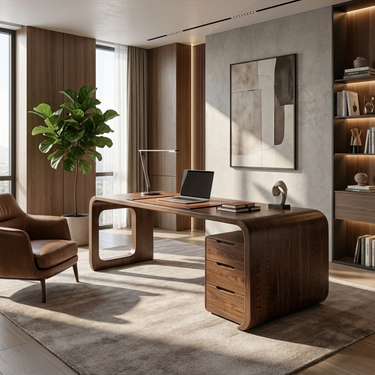 Mid Century Writing Desk For Creative Studio