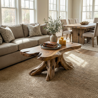 Rustic Root Coffee Table For Living Room