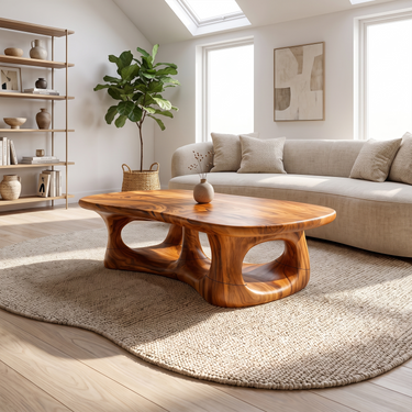 Freeform Coffee Table For Scandinavian Living Room