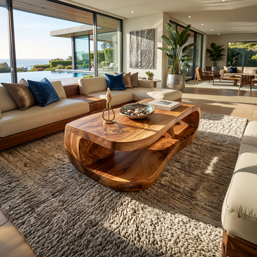 Organic Rounded Coffee Table For Modern Lounge