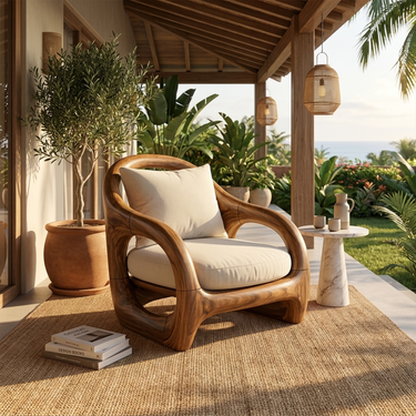 Coastal Lounge Chair For Patio
