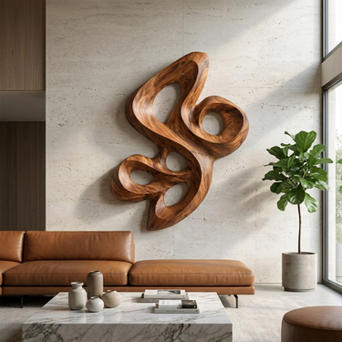 Modern Curved Wall Art For Living Room