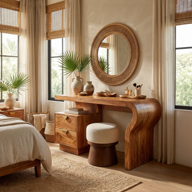 Minimalist Vanity Table Walk In Closet Makeup Area Personal Space