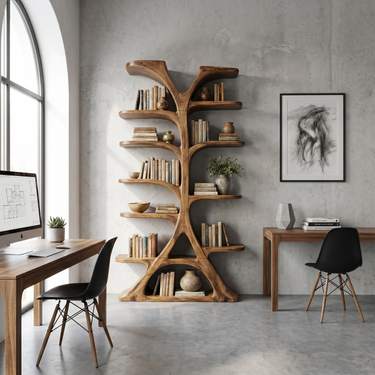 Sculptural Tree Bookshelf For Reading Corner