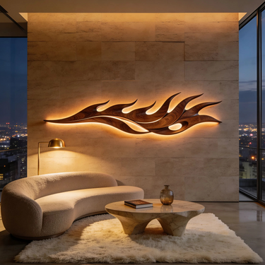 Modern Contour Wall Art Panel For Reading Lounge Area