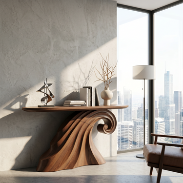 Scandinavian Artistic Console Table For Office Entryway