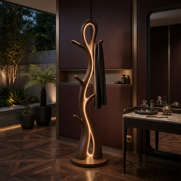 Contemporary Botanical Lamp With Hooks For Lounge