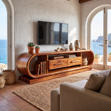 Coastal Modern TV Cabinet For Living Room