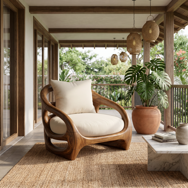 Biophilic Organic Modern Chair For Living Room