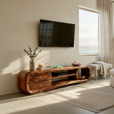 Luxury Media Console Contemporary Living Space