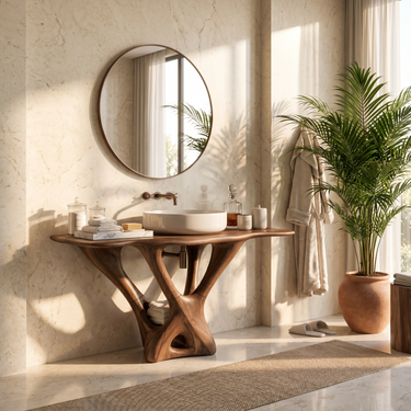 Mid Century Modern Bathroom Vanity For Bath