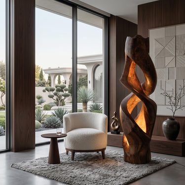 Contemporary Abstract Twisted Floor Lamp For Living Room