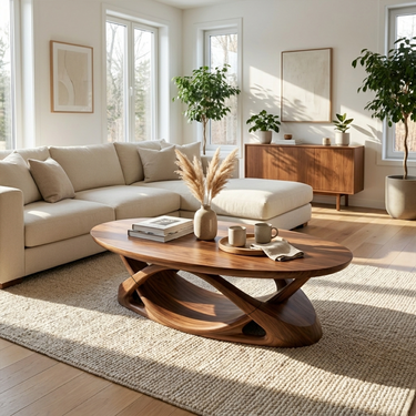 Mid Century Minimal Coffee Table Lounge Bedroom
