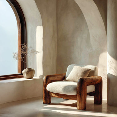 Modern Chunky Frame Armchair For Cozy Living Room