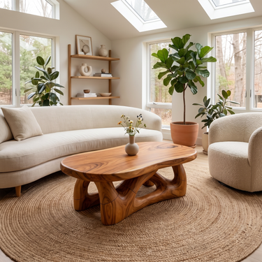 Minimalist Organic Coffee Table For Living Room