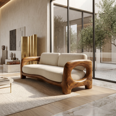 Organic Loop Frame Sofa Luxury Modern Residence