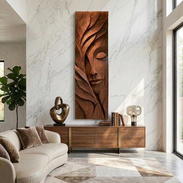 Modern Sculptural Wall Art For Entryway