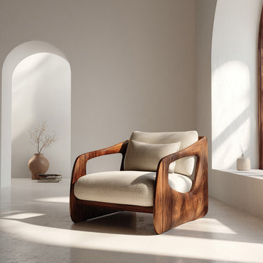 Contemporary Wooden Armchair For Cozy Living Room
