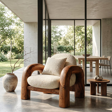 Contemporary Wooden Armchair For Reading Corner