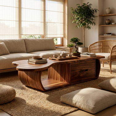 Rustic Modern Coffee Table Lounge Area