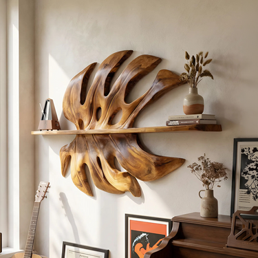 Mid Century Wall Shelf For Kitchen Pantry Storage