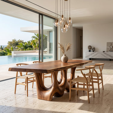 Rustic Sculptural Dining Table For Dining Room