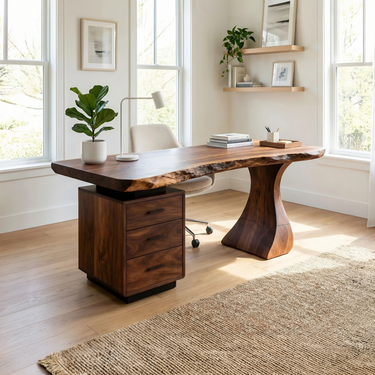 Modern Desk With Drawers For Elevated Work Space