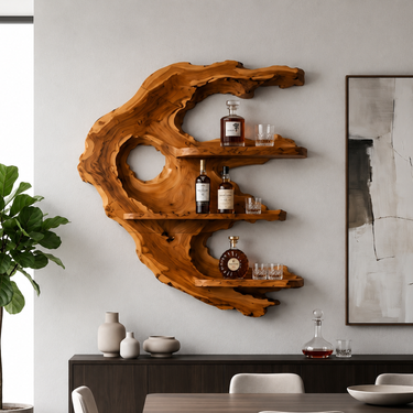 Handcrafted Minimalist Wall Mounted Wine Rack For Home