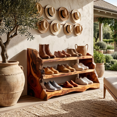 Minimalist Tall Shoe Rack For Mudroom Hallway Display Section