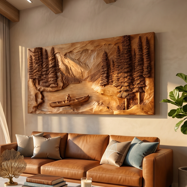 Dolphin Wooden Wall Sculpture For Luxury Coastal Interior Decor