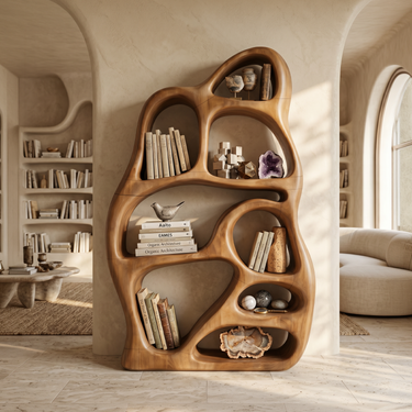 Minimalist Display Bookcase For Contemporary Lounge Area