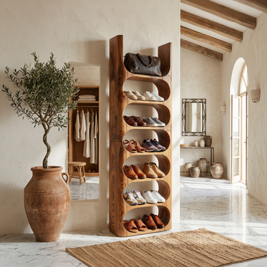 Modern Vertical Shoe Rack For Apartment Entryway Storage Corner