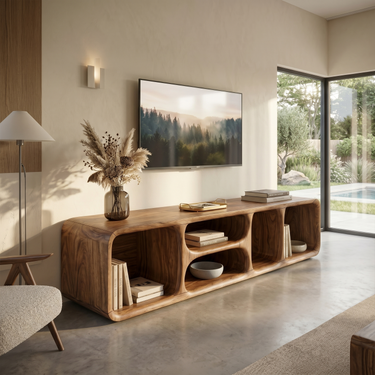 Contemporary Wooden TV Unit Luxury Interior