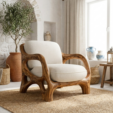 Sculptural Lounge Chair For Living Room