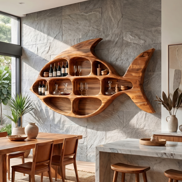 Rustic Wall Wine Rack For Home Lounge Wine Organizer