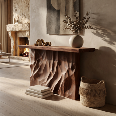 Scandinavian Live Form Accent Table For Open Concept Interior