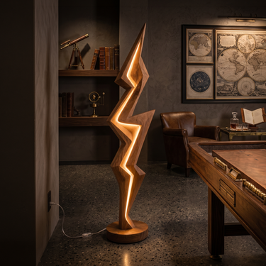 Minimalist Lightning Bolt Lamp For Modern Interior