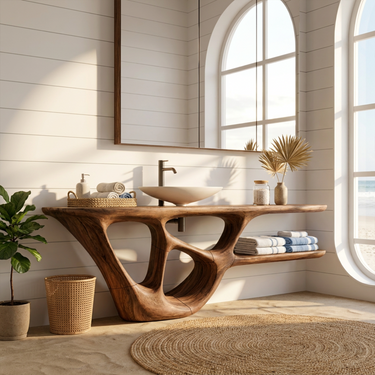 Mid Century Modern Vanity For Ensuite Bath
