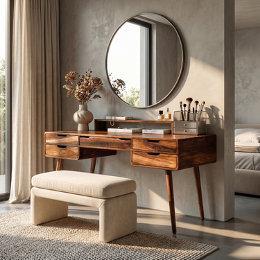 Classic Makeup Vanity Desk Dressing Room Beauty Area Personal Space