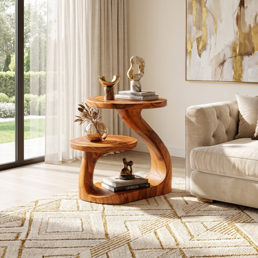Sculptural Display Side Table For Contemporary Home