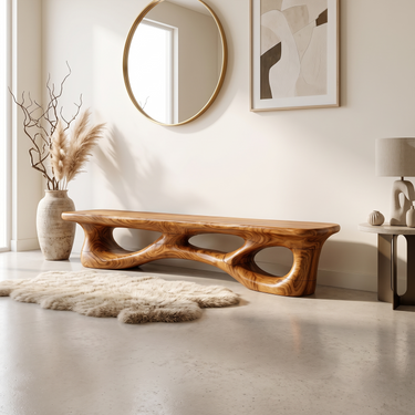Japandi Entryway Bench For Hallway Living Room