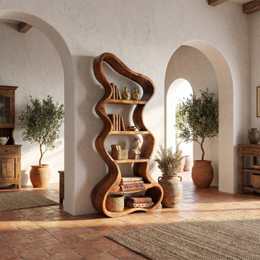 Mediterranean Bookshelf For Entryway