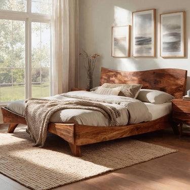 Modern Set Bed Frame And Headboard For Bedroom