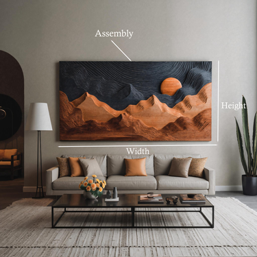 Sunrise Over Mountain Wall Sculpture For Home Decor