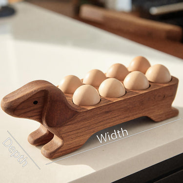Rustic Egg Holder Cute Dog Shape For Countertop Display