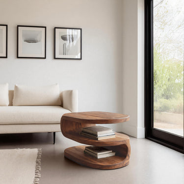 Handcrafted Coffee Table Three Layer For Living Room Decor