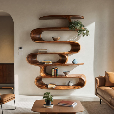 Elegant Wall-Mounted Bookshelf For Modern Home Decor